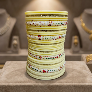 Ladies Religious Wedding Ivory Resin <b>Ball</b> Shape Bangles Custom Size Acceptable Traditional <b>Bracelets</b> BS INTERNATIONAL Circling - Product Image 1