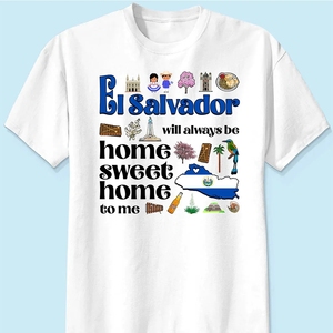 El Salvador sera toujours à la maison Sweet Home to Me T-shirt T-shirts en coton à manches courtes pour hommes Drop Shipping Sports Tops Offre Spéciale - Product Image 2
