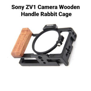 Jaula de cámara <span class=keywords><strong>ZV1</strong></span> para cámara <span class=keywords><strong>Sony</strong></span> para micrófono/empuñadura de madera ligera, creador de contenido Vlogger - Product Image 4