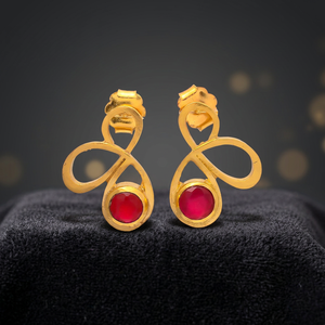 Nouvelle arrivée calcédoine fuchsia 925 argent Sterling forme ronde concepteur calcédoine pierre précieuse boucle d'oreille - Product Image 4