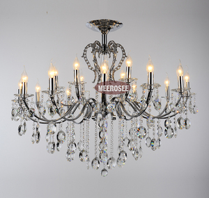 MEEROSEE in ferro battuto lampadario di cristallo lampada a sospensione lampada a sospensione Lustre De <span class=keywords><strong>Sala</strong></span> di cristallo illuminazione per foyer MD8459 - Product Image 3