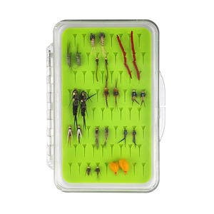 24pcs Assortiment de mouches nymphes Combo Pêche humide à la truite Nymphes sèches Streamers Mouches <span class=keywords><strong>d</strong></span>'<span class=keywords><strong>eau</strong></span> salée (B01) - Product Image 4