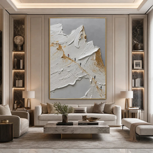 The Ascent Textured <b>Abstract</b> Mountain Impasto Oil Painting On <b>Canvas</b> With Frame Contemporary Landscape Art Hand Painted - Product Image 5