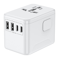 Adaptateur de voyage universel Adaptateur secteur international Prise USB Tout-en-un Alimentation USB Type-C Chargeur mural