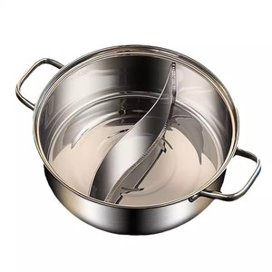 Casserole à double compartiment en acier inoxydable 304, grande capacité 4,1L 6L, pour cuisinière à induction domestique - Product Image 1