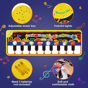 Niños Bebé Educación Temprana Desarrollo Piano Teclado Touch <span class=keywords><strong>Musical</strong></span> Play Mat Módulo de sonido con 25 sonidos de música - Product Image 4