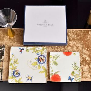 ชุดอาหารเยอรมัน <span class=keywords><strong>Villeroy</strong></span> & <span class=keywords><strong>Boch</strong></span> Amazonia Bone China นำเข้าสำหรับใช้ในบ้าน ชาม จาน จานสี่เหลี่ยม ชามข้าว - Product Image 1