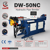 Mesin Pembengkok Pipa Baja Karbon Stainless Steel Semi-otomatis Hidrolik DW-50NC Dengan Mandrel Opsional untuk Pemrosesan Pipa Dinding Tipis