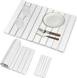 Tapis de séchage absorbant rapide en pierre de diatomée écologique et pliable pour comptoir de cuisine et vaisselle - Product Image 1