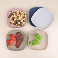Vaisselle avec logo personnalisé pour tout-petits, assiette à manger en silicone à aspiration sûre, vaisselle d'entraînement, bols d'alimentation solides et mignons pour enfants pendant plus de 6 mois
