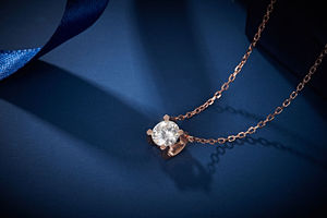 Collar de Plata de Ley Chapado en Oro de 14k para Mujer con Colgante de Piedra de Silicio - Product Image 3