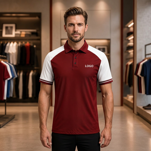 Custom Logo Men's Solid Knitted Quick Dry for Shirt Short Sleeve Contrast Color Uniform Golf Team Sportswear Made in Bangladesh - Product Image 2