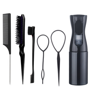 Kit d'outils de coiffure : peigne démêlant à huit dents, peigne à queue pointue pour volume, et vaporisateur - Product Image 6