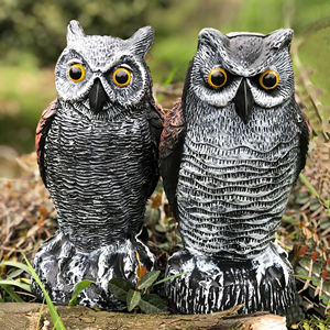 Effaroucheur solaire hibou lumineux et sonore - Répulsif extérieur pour oiseaux et rongeurs - Product Image 4