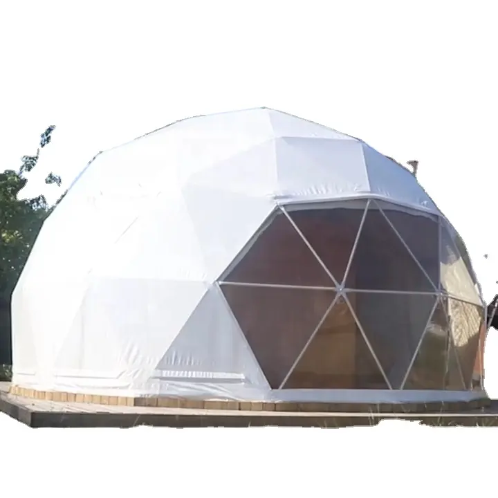 2023 hotel glamping iglô alumínio geodésico cúpula tenda ao ar livre bola redonda camping tenda para venda