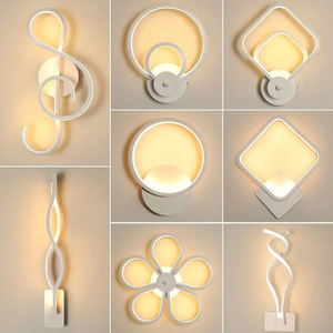 Applique murale LED moderne et créative de style européen avec corps en aluminium et fer pour porche, couloir, salon, hall - Product Image 4
