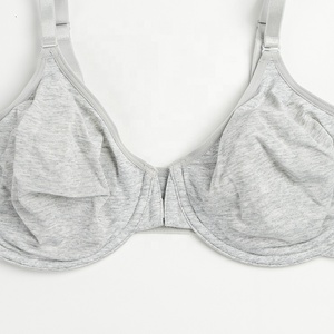 Popular en 2025 Sujetadores de algodón con cierre frontal Sujetador de talla grande Ropa interior para mujer - Product Image 3