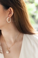 Boucles d'oreilles London |   Perle d'eau douce naturelle |   Moonstone the Label |   Marque Edwi |   Chine