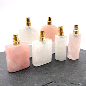 Nuevos Diseños 2025, Botella de Perfume Portátil de Lujo para Mujer, con Cristales, <span class=keywords><strong>Piedras</strong></span> <span class=keywords><strong>Preciosas</strong></span>, <span class=keywords><strong>Cuarzo</strong></span> <span class=keywords><strong>Rosa</strong></span>, para Aceites Esenciales, 5ml 8ml - Product Image 5