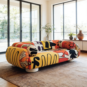 Sofá Modular Pop <span class=keywords><strong>Art</strong></span> Graffiti |   Sofá Seccional de Tela <span class=keywords><strong>Art</strong></span>ístico Hecho a Mano para Sala de Estar y Espacio de Exhibición - Product Image 2