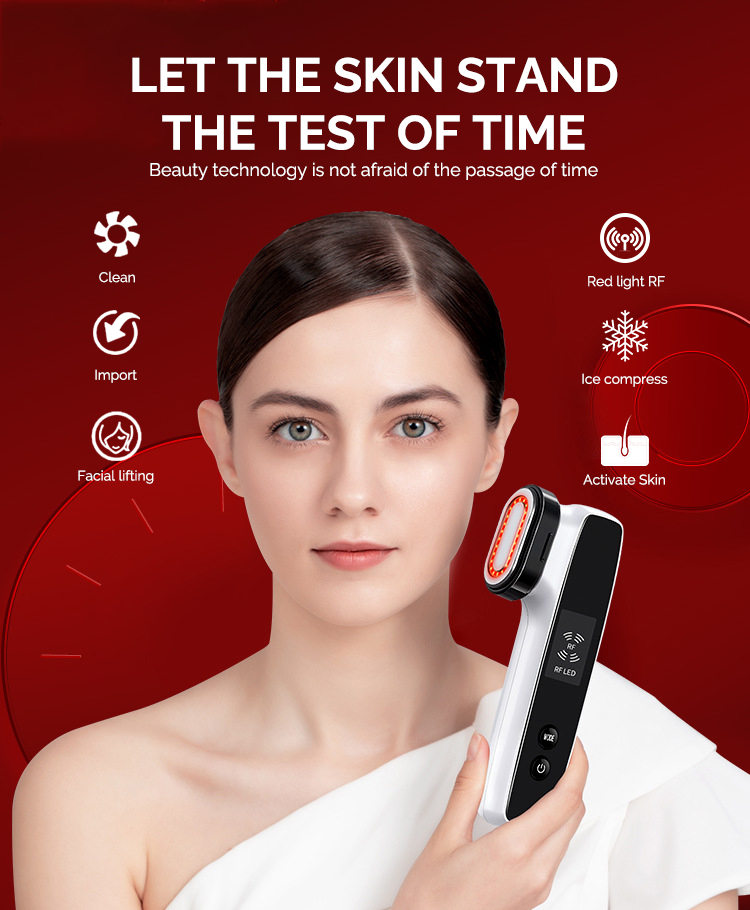Facial Mesotherapy Electroporation LED Photon RF Face Lifting Tightener Machine
