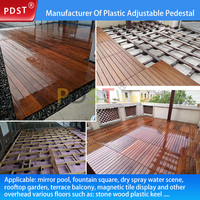 Support de poteau de terrasse en WPC T02 en plastique réglable en hauteur, haute capacité de charge, installation facile