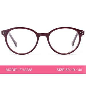 Couleur rouge Classique Circulaire Acétate Lunettes Cadre Mode Optique Lunettes Cadres Lunettes de Soleil pour Femmes Hommes - Product Image 5