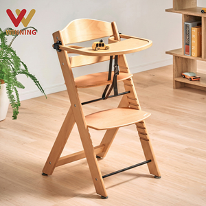 Chaise haute <span class=keywords><strong>en</strong></span> bois Montessori pour la maternelle, hauteur réglable pour bébés et tout-petits, siège de repas sécurisé pour la garderie, l'école maternelle et la crèche - Product Image 1
