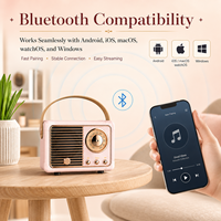 Altavoz Inalámbrico Portátil Mini Retro Tecnológico, Decoración Estética para Habitación, Regalo de Cumpleaños para Adolescentes y Mujeres