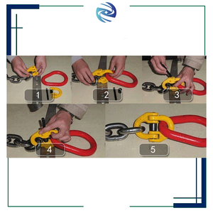 5T2脚3MスリングG803x4x120チェーンマスターリンクカスタマイズされたリフティングチェーン、ダブルグラブアイフック、CE認定 - Product Image 5