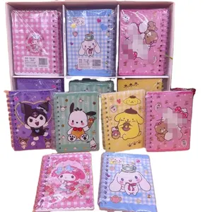 Ruunjoy 2023 baru Sanrioed Kuromi Melody Cinnamoroll A7 buku kumparan kartun Notepad saku portabel alat tulis grosir