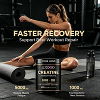 Créatine monohydrate en poudre pure saveur chocolat, marque privée, pour adultes, compléments alimentaires pour la musculation, amélioration nutritionnelle