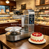 Machine à étaler la crème électrique commerciale 300W, équipement de boulangerie professionnel pour le lissage des glaçages de gâteaux d'anniversaire et de mariage