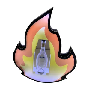 Fire flame wine vodka bottle service glorifier vip bottle presenter