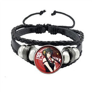 สายรัดข้อมืออะนิเมะ <span class=keywords><strong>Spy</strong></span> <span class=keywords><strong>X</strong></span> <span class=keywords><strong>Family</strong></span>,กำไลข้อมือหนังรูปโดมแก้วคอสเพลย์เท่กำไลข้อมือเครื่องประดับของขวัญ - Product Image 2