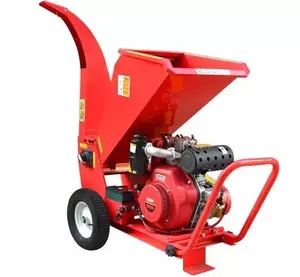 CE 15HP 190F diesel motor powered shredder machine / wood chipper with 80mm capacity