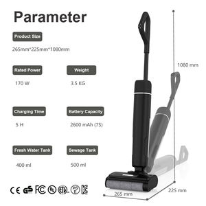 180 ° Nettoyeur de sols tout-en-un à plat, aspirateur électrique multifonction portable pour nettoyage domestique humide et sec - Product Image 3