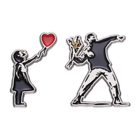 Broche en émail métallique à thème Amour Créatif pour Couples, Cadeau Personnalisé pour Amis, pour Sac à Dos, Vêtements, Chapeau