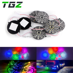 Luz Estroboscópica LED Ámbar TGZ 30SMD <span class=keywords><strong>de</strong></span> Alta Luminosidad, Advertencia <span class=keywords><strong>de</strong></span> Emergencia, 12V/24V, Luz Circular Direccional Intermitente para Automóvil - Product Image 1