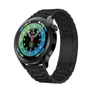Uitgebracht Smart Watch Mannen Ecg Bt Call Armband Hartslag Bloed Zuurstof Rotatie Knop Metalen Smartwatch