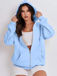 Sudadera de Invierno al por Mayor, Versátil, de 650g, Gruesa, con Estampado de Serigrafía Ligera, Cierre de Cremallera, Mangas Largas, Estilo Retro, 100% - Product Image 3