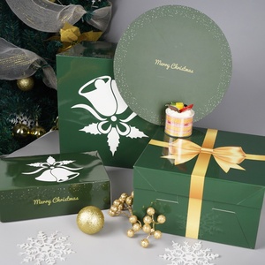 Caja para Pastel Navideño con Ventana, Diseño Personalizado, Caja para Brownies de Panadería Navideña, Cajas para Pan - Product Image 2