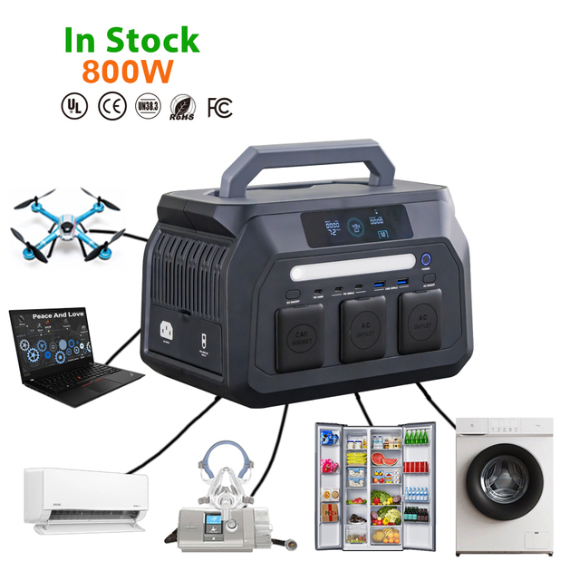 800W 1800W Portable Power Station Lithium Battery Solar Generator Backup Power Supply for Camping Home Emergency Outdoor Use
