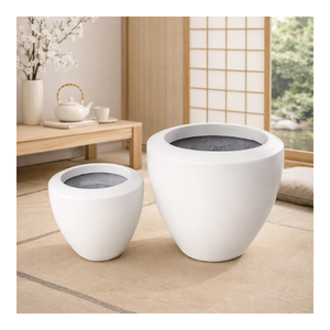 Macetas de Fibra de Vidrio Talladas a Mano, Macetas de Flores de Jardín de Alta Calidad, Diseño Moderno, Ecológicas, Duraderas, Ligeras y Sostenibles - Product Image 1