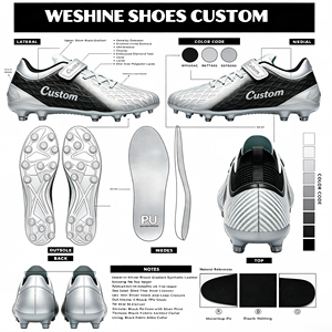 Chaussures de football à boucles Velcro, doublure en mesh PU, <span class=keywords><strong>crampons</strong></span> TF pour terrain ferme, légères, pour jeunes - Product Image 1