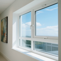 Fenêtre coulissante triple vitrage PVC UPVC avec moustiquaire
