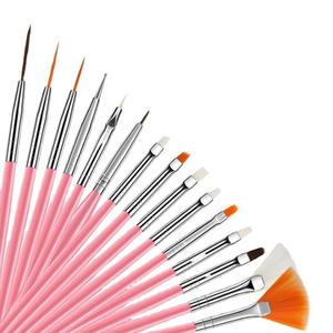 Giá Rẻ 15 Miếng Móng Tay Lót Bàn Chải Thiết Lập Đa Màu Sắc Nhà Máy Móng Tay Đánh Bóng Nghệ Thuật Công Cụ Chuyên Nghiệp Sơn Móng Tay Khắc Dây Bàn Chải Thiết Lập - Product Image 5