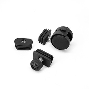 <b>Plastic</b> Leg Protection Pad 20x40mm Square Tube Non-Slip Furniture Foot Cover <b>Stool</b> Anti Slip Silent End Cap - Product Image 3