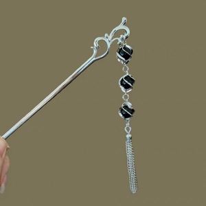Pinza para el pelo vintage con linterna roja festiva, estilo chino moderno, con borlas, para peinados casuales Hanfu, joyería para el cabello de mujer - Product Image 6