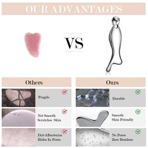 Juego de Raspadores Guasha con Forma de Pez y Logotipo Personalizado al por Mayor, para Masaje Facial Antienvejecimiento y Suavizante de Arrugas, Regalo para Mujeres - Product Image 3